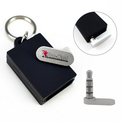 1.75" x 1.18" Sound Blocker Keychain