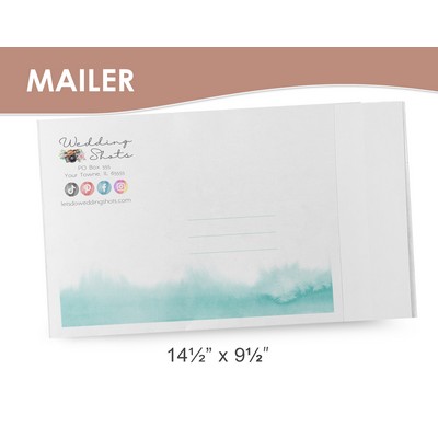 9 1/2" x 14 1/2" Peel and Seal White Kraft Paper Mailer with Full-Color Digital Imprint